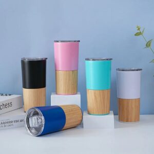 Bamboo insulated vacuum tumbler